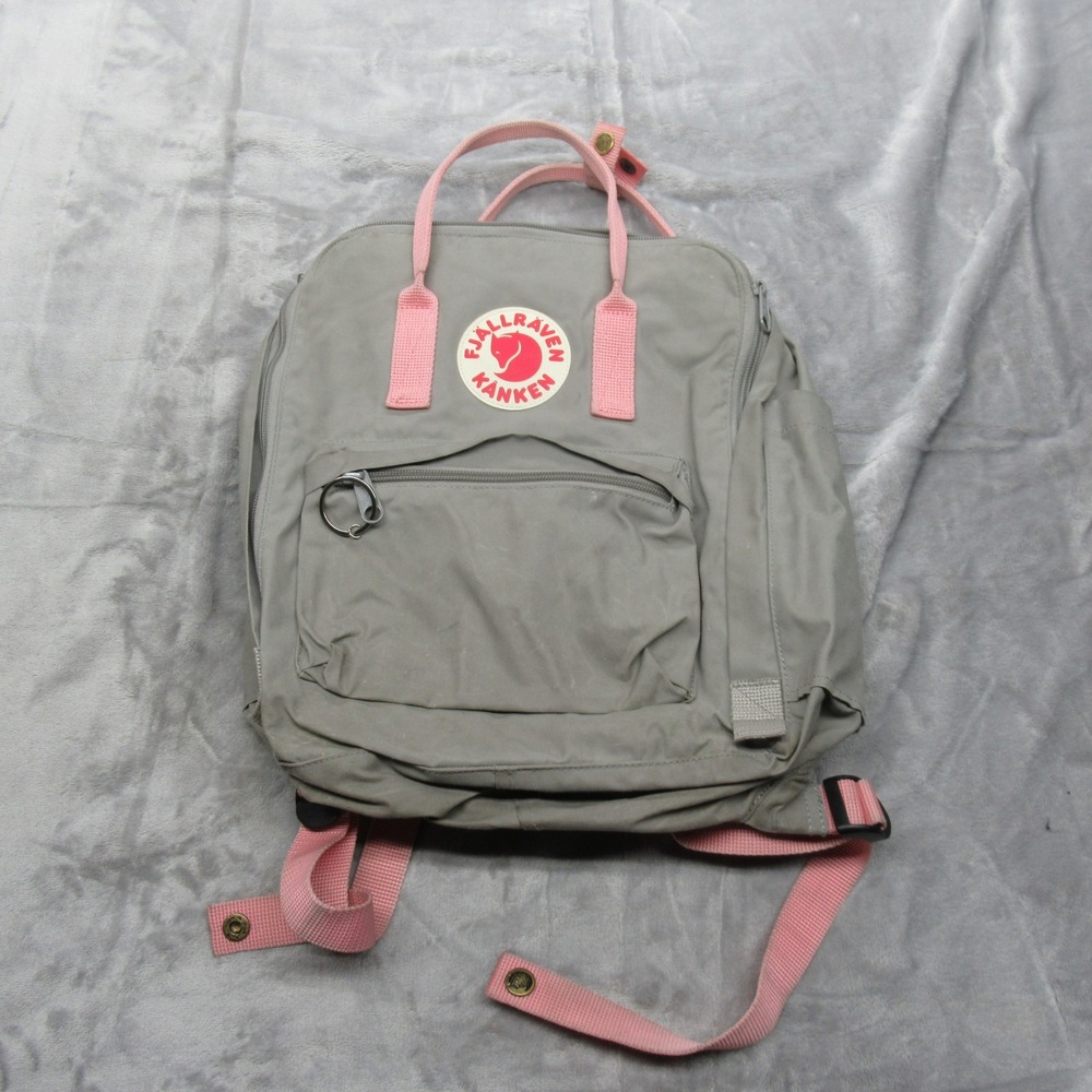 Fjallraven Kanken Backpack Grey‎ Pink Mini Small Travel School Bag Work Lunch